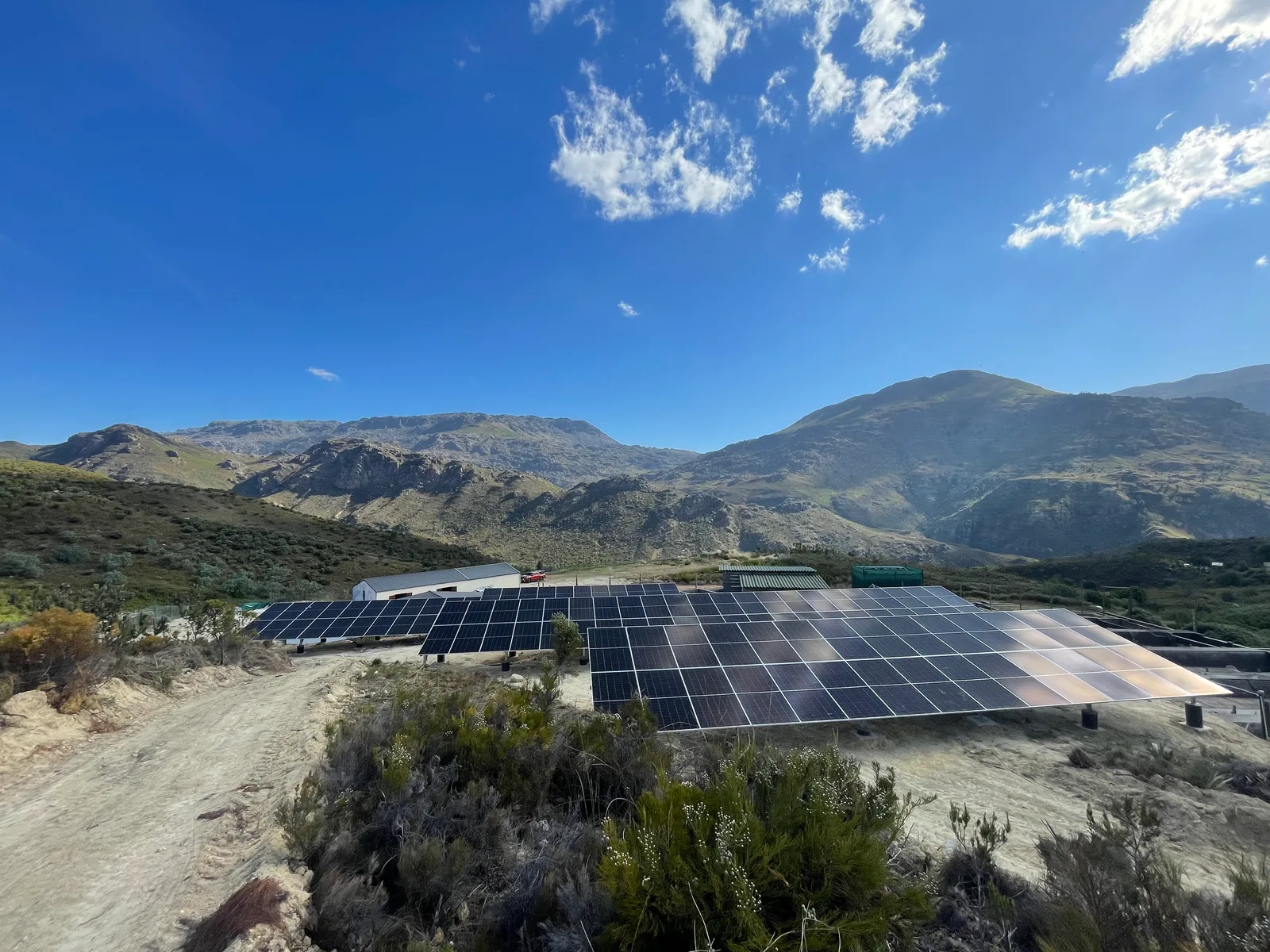 Solar pump house and mountain agricultural reticulation